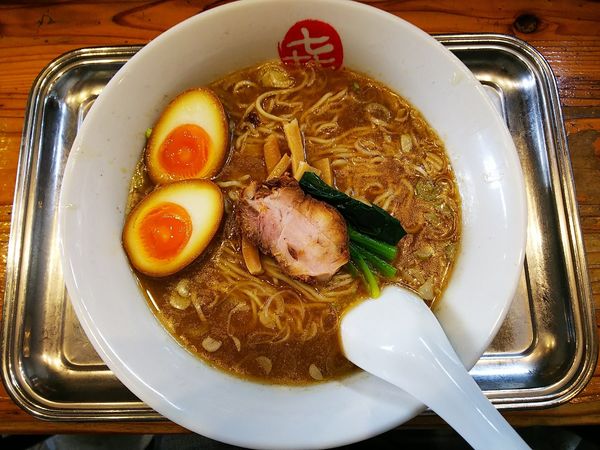 「中華そば（小）+味玉」@中華そば まるきの写真