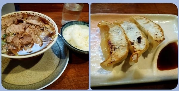 「ランチ（ラーメン+ライス+餃子3個）650円」@尾張ラーメン 第一旭 錦店の写真