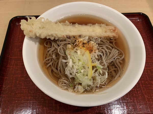 「ちくわ天そば 470円」@立ち食い蕎麦 あずさの写真