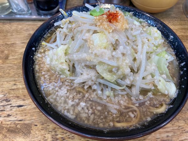 「燕三郎ラーメン大(脂増し、ニンニク少なめ)」@中華蕎麦 丸め 東久留米店の写真