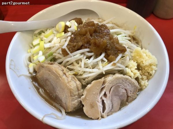 「ラーメン200g + 豚マシ1枚 「ニンニクアブラネギ」(1」@豚ゆうの写真