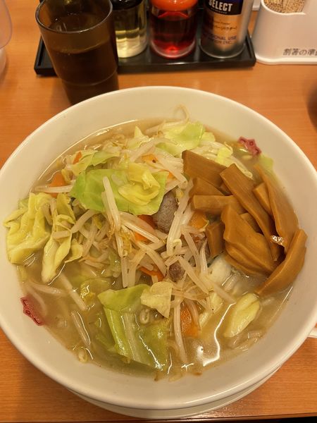 「タンメン、メンマ」@日高屋 金沢文庫東口店の写真