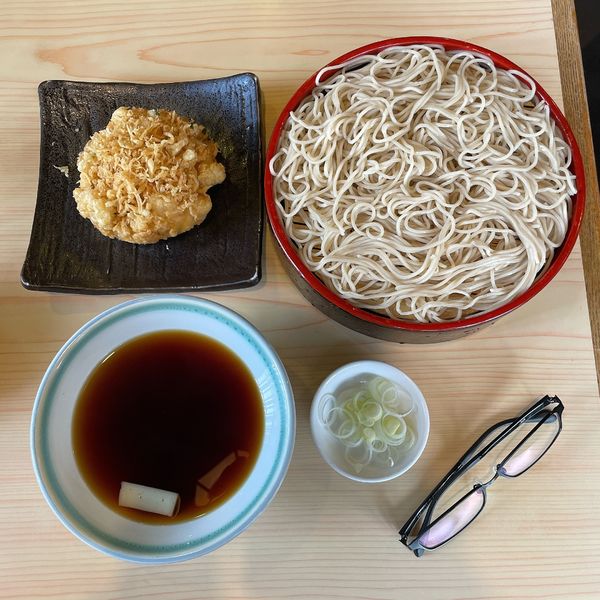 「かき揚げつけ天（海老・小柱・三つ葉）」@角平の写真