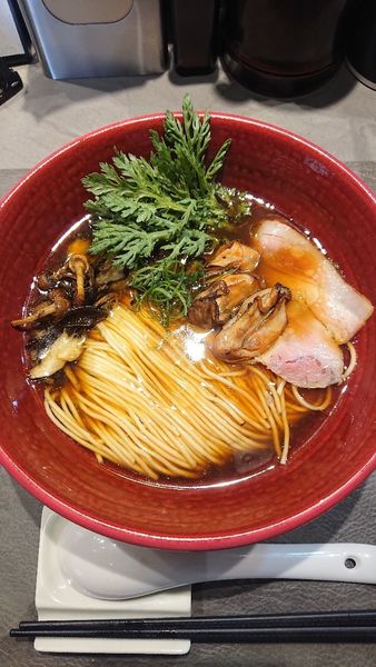 「スモークオイスターとキノコの中華蕎麦（限定）」@Ramen Break Beatsの写真