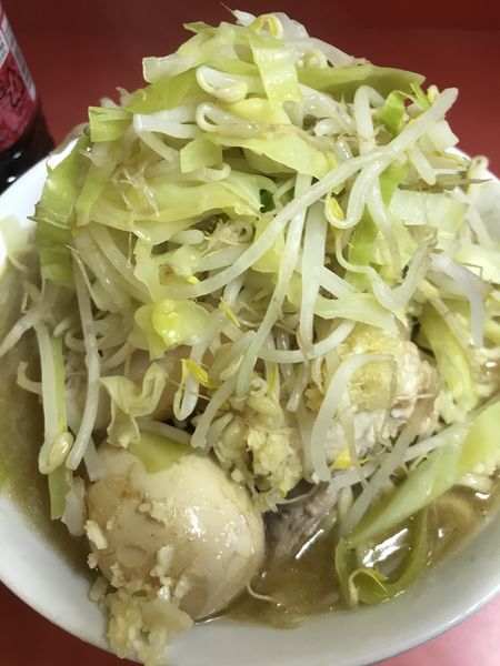 「小豚　味玉」@ラーメン二郎 ひばりヶ丘駅前店の写真