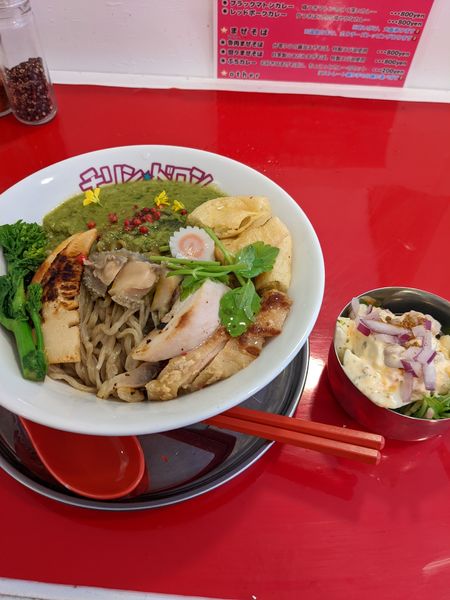 「【限定】春のグリーンカレーまぜそば」@チリン☆ドロンの写真