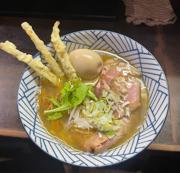 「煮干しら〜めん（塩）+味玉」@尼龍の写真