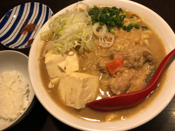 「新潟妙高名物 とん汁らぁめん(限定)お供ライス60g付き」@麺処 夏海の写真