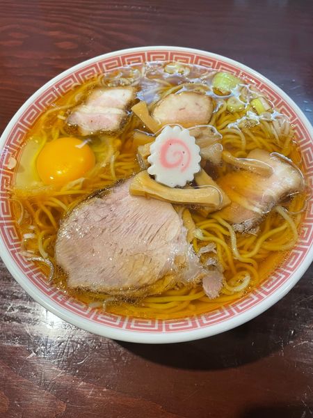 「月見中華そば」@中華そば えもとの写真