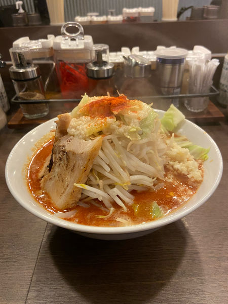 「辛もやしそば」@つけそば中華そば 山ねこの写真