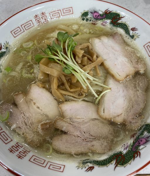 「【限定】極太平打ち手揉み麺の煮干し中華そば（塩）１１００円」@ラーメン星印の写真