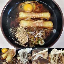 月見そば＋ちくわ天＝500円