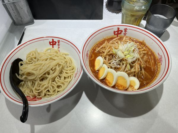 「冷やし味噌卵麺」@蒙古タンメン 中本 錦糸町店の写真