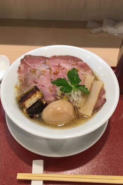 「金色貝そば　二度漬け焼きねぎ」@燃えよ麺助の写真