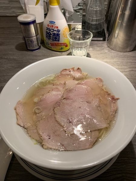 「しおそば（肉入り）」@中華そば 鍾馗 長野店の写真