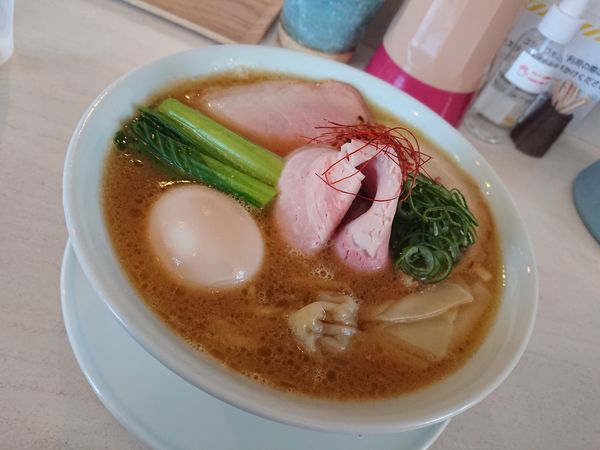 「限定 地鶏と豚の白湯醤油 特製 1350円」@青森中華そば オールウェイズの写真