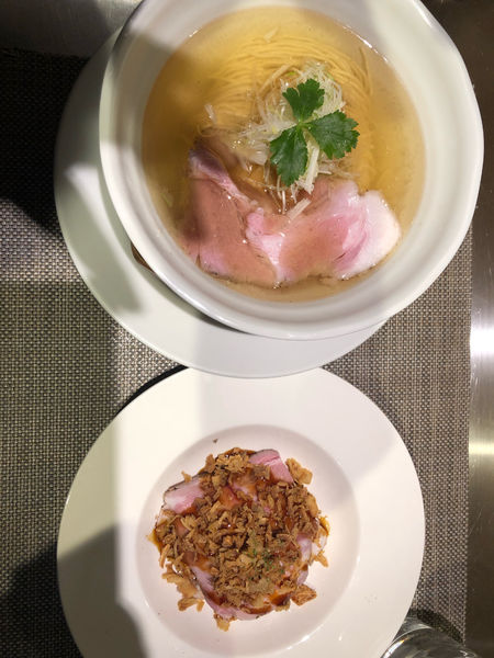 「塩そば肉丼セット」@成城青果の写真