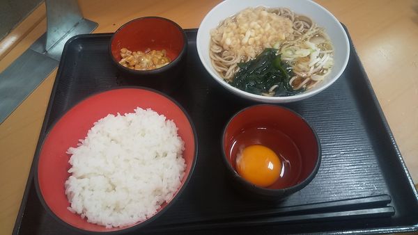 「朝食納豆セット(¥340)」@名代 富士そば 神田店の写真