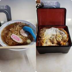 ラーメン400円とカツ丼600円