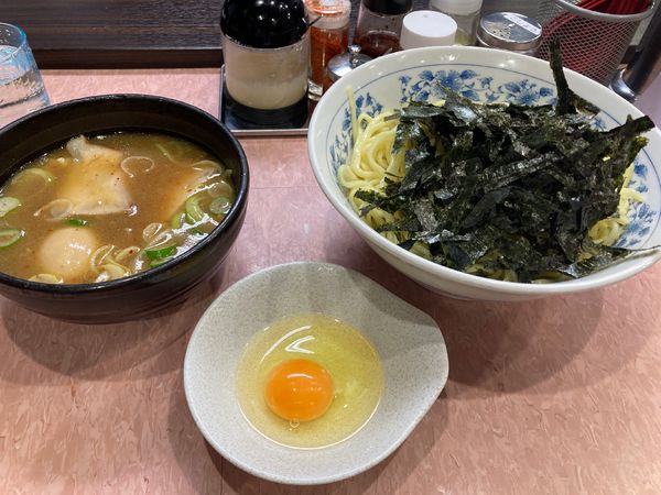 「もりそば　きざみのり　生玉子」@所沢大勝軒の写真