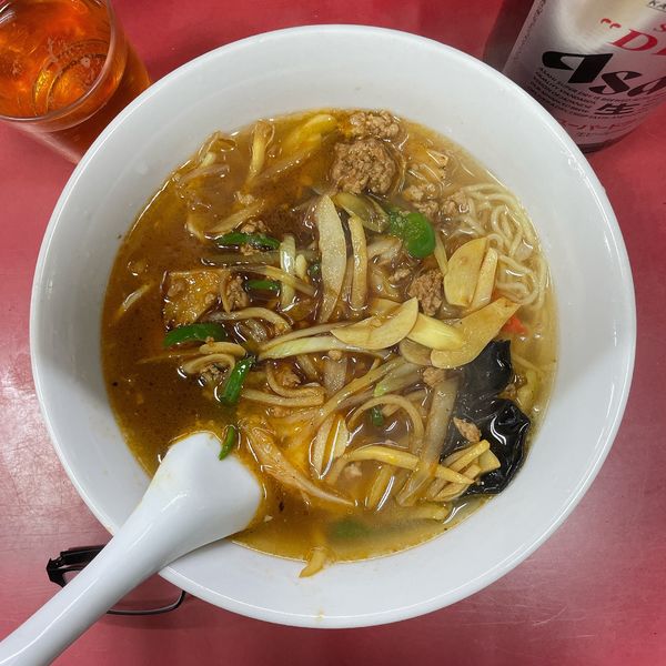 「スタミナラーメン（麺半分）」@中華料理 菜来軒の写真