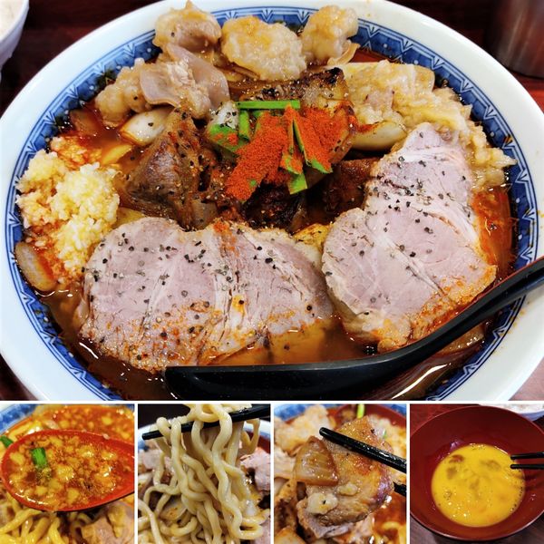 「特製辛スタミナ中華セット　1380円」@中華そば たた味の写真