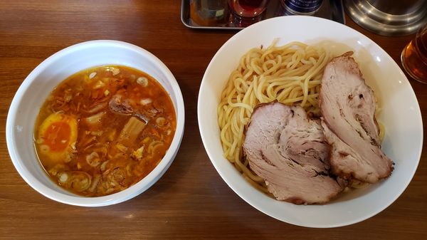 「つけめん塩(中盛)　チャーシュー」@麺家 彩華 池上店の写真