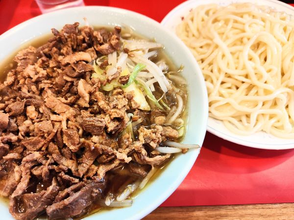 「チャシューやさいつけそば（中盛）」@丸長 目白店の写真