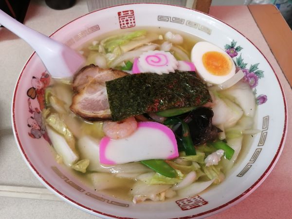 「五目メン+半チャーハン　　950円」@手もみラーメン 福すいの写真
