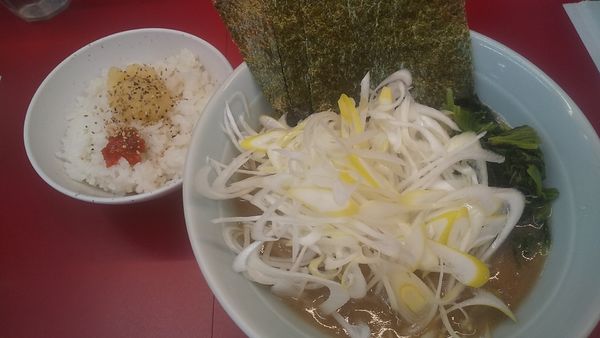 「朝ラーメン+ネギ(¥500+サービス)」@ラーメン堀田家の写真