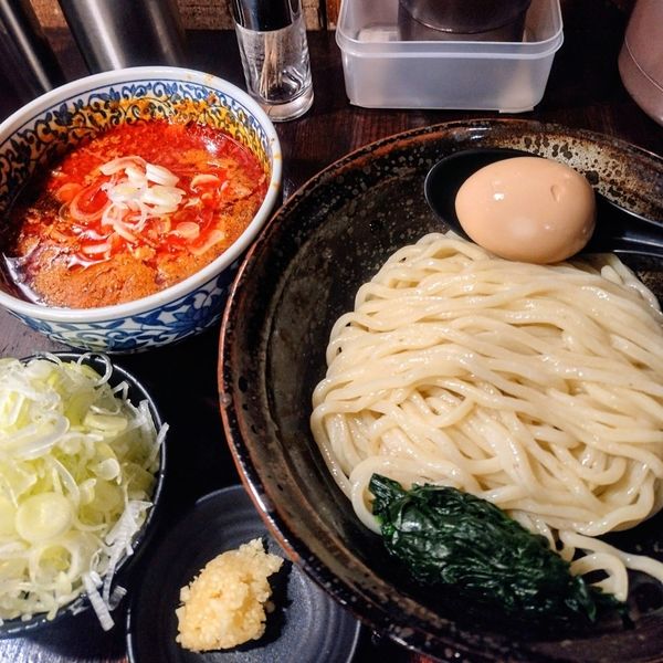 「味玉担担つけ麺､ネギ」@自家製麺ほうきぼし 神田店の写真