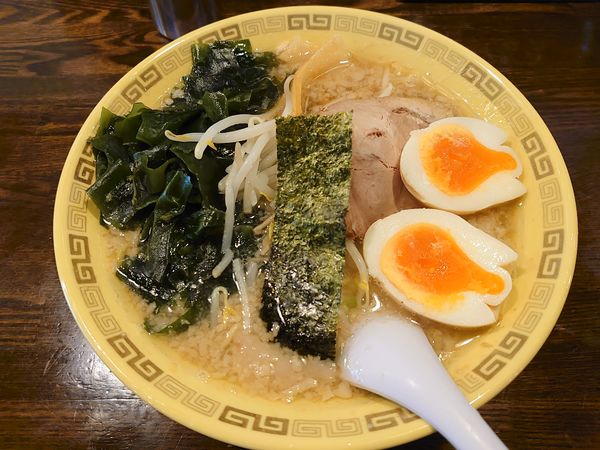 「わかめ麺 味玉玉子」@江川亭 新座店の写真