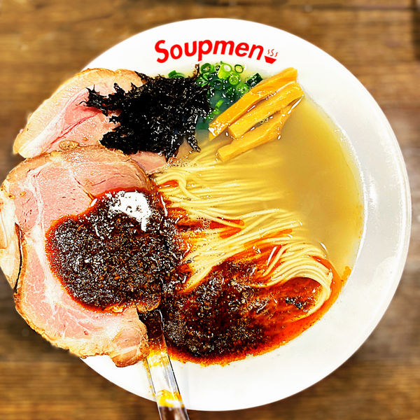 「辛牡蠣塩らぁ麺」@Soupmenの写真