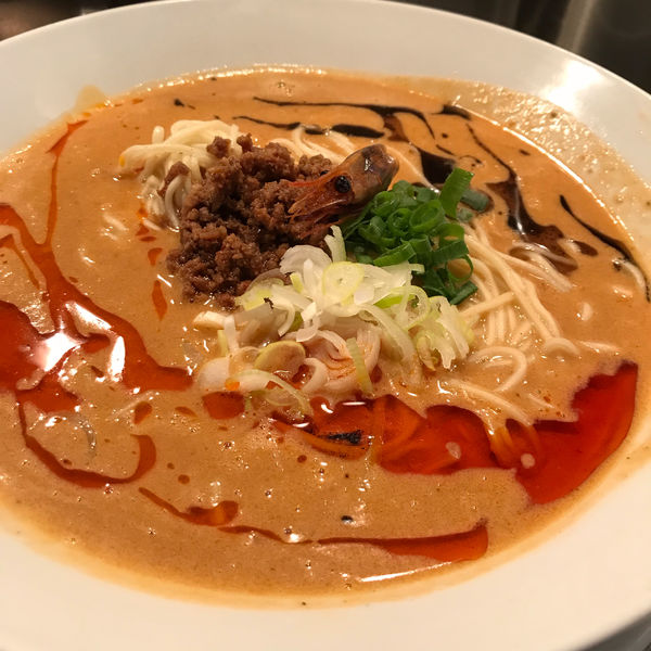 「海老寿久担々麺（追いリゾ付）」@麺屋 愛心 TOKYO 町屋店の写真