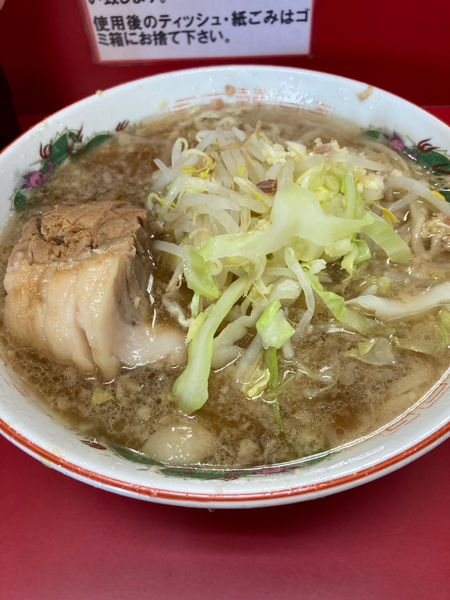 「小豚　野菜少なめニンニク少し」@ラーメン二郎 京急川崎店の写真
