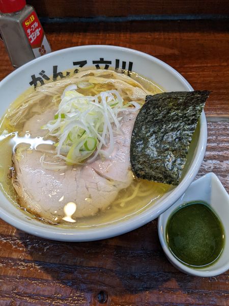 「【限定】しそ塩ラーメン」@元祖一条流がんこラーメン たま館分店の写真