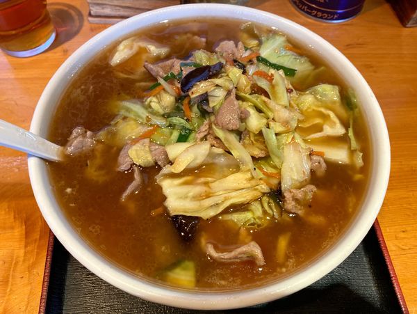 「一発ラーメン 990円 ※国産おろしにんにく70円・極太麺」@一発ラーメン はしご屋 高崎店の写真