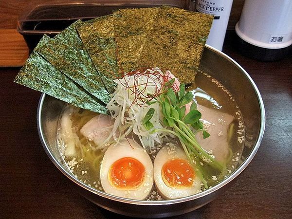 「味玉塩そば 海苔増し」@RAMEN ブリキの木こりの写真