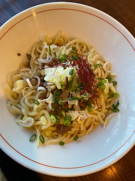 「汁なし坦々麺（中盛）」@麺屋らんまるの写真