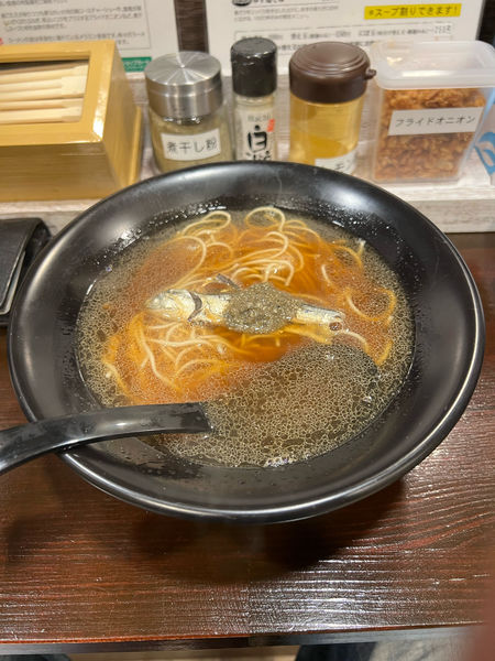 「あっさり煮干しかけそば500円」@濃厚煮干しそば つけ麺 必の写真