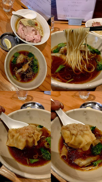 「MONDAY RAMEN『淡海地鶏ワンタンつけそば+大盛』」@麺尊RAGE RENEGADESの写真