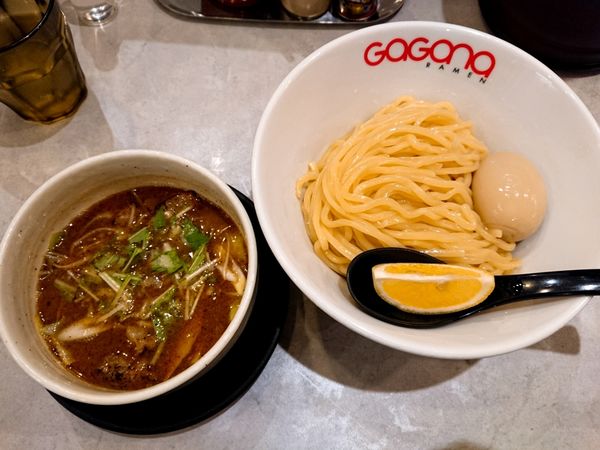「ホルモンつけ麺」@GaGana RAMEN 極 渋谷店の写真