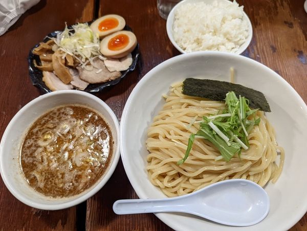 「特製つけ麺・ライス」@つけ麺 結心の写真