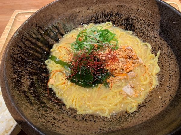 「まるみつ旅館のあん肝ラーメン ライス付き」@BARA diningの写真