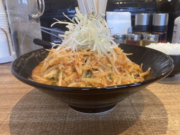 「辛味噌ラーメン(麺大盛り)+小ライス」@大塚屋の写真