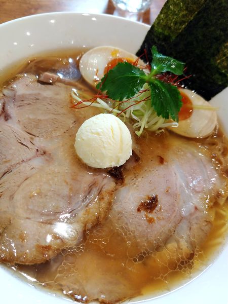 「特製ちょろらぁ麺醤油」@貝と地鶏だしのらぁ麺 ちょろの写真