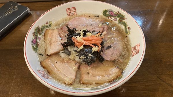 「肉煮干生姜そば」@CLAM＆BONITO貝節麺RAIKの写真