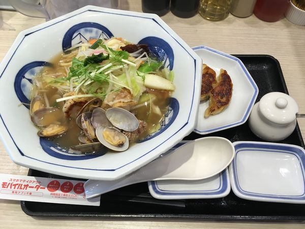 「あさりとほたての旨ダシちゃんぽん」@長崎ちゃんぽん リンガーハット 千葉海浜幕張店の写真