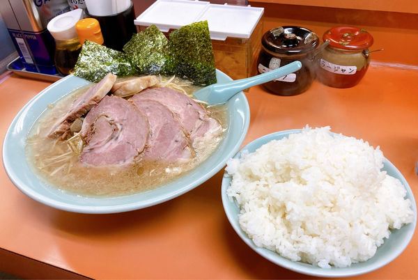 「ネギチャーシュー＋ライス」@ラーメンショップ 鎌ヶ谷の写真