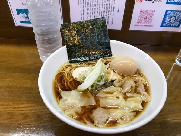 「雲呑蕎麦　レギュラーベース」@中華蕎麦 かし和やの写真